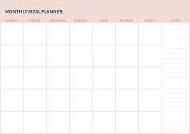Monthly Meal Planner Free Printable Thermomix Diva