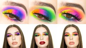 neon eyeshadow looks makeup tutorial