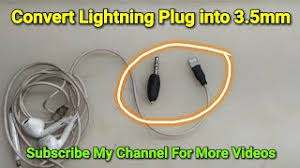 Convert Iphone 7 Lightning Plug Earphones Into 3 5mm Plug Diy Youtube