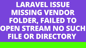 laravel issue missing vendor folder