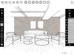 draw 1 point interior perspective on