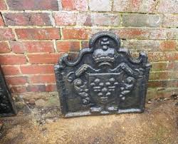 French Cast Iron Fire Back 1890s For
