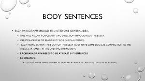 writing an informative essay ppt 6 body
