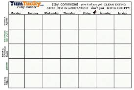 Printable Your 7 Day Food Fitness Planner Yum Yucky