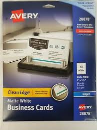 New Avery White Clean Edge Business Card 28878 Ink Jet 90