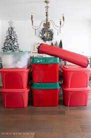 organize christmas ornaments and decor