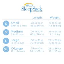 Halo Sleepsack Size Chart For Baby Sleeping Bag Baby Crib 101
