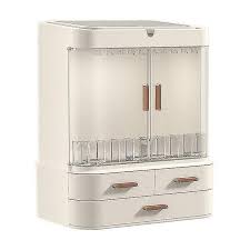 mirror cosmetic storage box with led