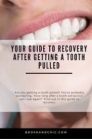 Each individual situation is different and will vary patient to patient. Your Guide To Recovery After Getting A Tooth Pulled Tooth Pulled Teeth Eating After Tooth Extraction