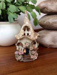 Fairy House Tea Light Holder Ceramic