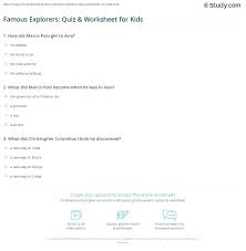 My grandma is what's known as a mail decoy. Famous Explorers Quiz Worksheet For Kids Study Com