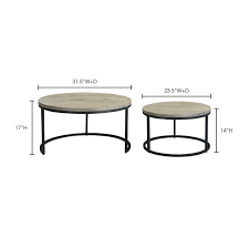 Drey Round Nesting Coffee Tables Set Of