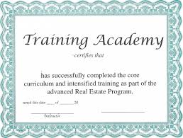 Training Certificate Template Certificate Templates