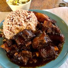 Red wine is a universal ingredient. I Ate Jamaican Oxtail W Rice N Peas Plantains And Steamed Cabbage Food