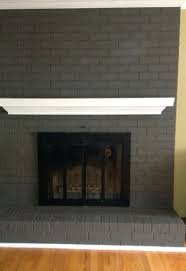 Paint Brick Fireplace Dark Gray