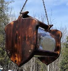 Hanging Acorn Gallon Glass Jar Squirrel