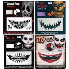 ghost face character mouth tattoo kit