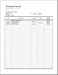 Statement Of Account Template Excel Word Excel Templates