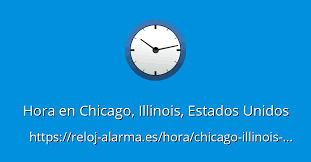 Mueve las flechas del reloj. Hora En Chicago Illinois Estados Unidos Reloj Alarma Es