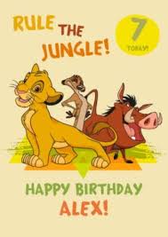 See more ideas about happy birthday king, love quotes, dream quotes. Disney Lion King Happy Birthday Card Rule The Jungle 7 Today Moonpig