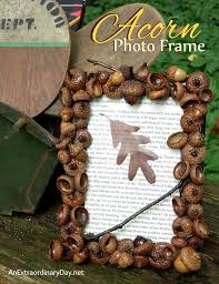 how to make an acorn photo frame for