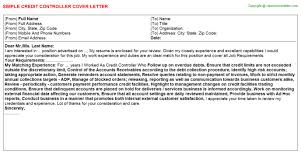 Senior Credit Controller Cover Letter Example Zonazoom Com