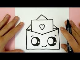 Wil je ook leren tekenen? How To Draw A Super Cute Love Enveloppe Valentine S Day Youtube Leer Tekenen Kawaii Tekeningen Kawaii