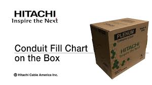 conduit fill chart on the box hitachi