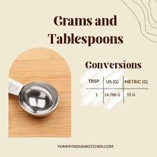 how many grams in a tablespoon yummy