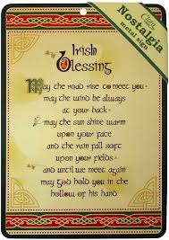 Irish Blessing Nostalgia Sign Irish