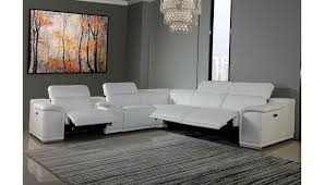 nieves white leather power recliner