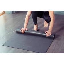 black rubber fitness utility mat