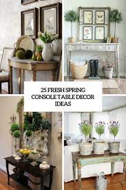 fresh spring console table decor ideas