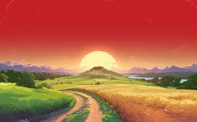 Maybe you would like to learn more about one of these? Download Fantasy Dream Landscape Pathway Hill And Sun Sunset Art Wallpaper 3840x2400 4k Ultra Hd 16 10 Widescreen