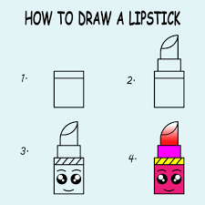 how to draw a cute lipstick good for