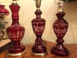 Red Glass Table Lamps