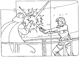 Back in the 70's this masked demon was a mystery to us. Luke Skywalker Fighting Darth Vader Coloring Pages