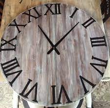 diy oversized wall clock made from a