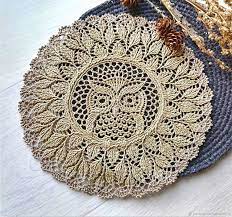 owl crochet doily pattern by daria dubchak