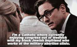 To bigoted church lady i'm a catholic whore, currently enjoying congress out of wedlock with my black jewish boyfriend who works at a military. Colin Firth Daily Adelembe I M A Catholic Whore Currently Enjoying