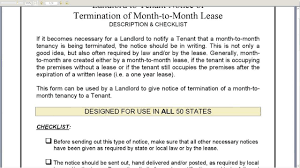 Notice Of Termination Of Month To Month Lease Youtube With Lease