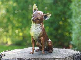 Bronze Statue Chihuahua Hearto