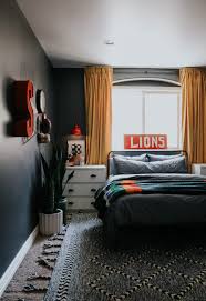 Teen Boy Bedroom Gray Walls And Hat