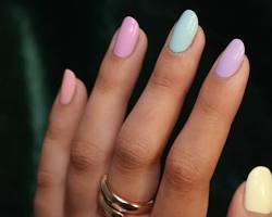 Pastel color nail polish
