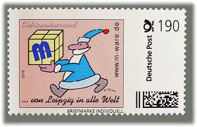 Das porto können sie wie gewohnt mit briefmarken, beispielsweise in einer. 190ct Weihnachtsmann Blau Cartoon Briefmarke Aus Der Serie Von Leipzig In Alle Welt Id20331 M Ware