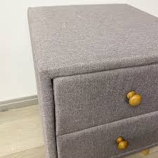 Taylor 2 Drawers Fabric Bedside Table