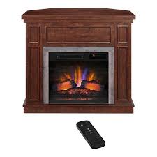 Stylewell Granville 43 In W Freestanding Convertible Media Console Electric Fireplace In Antique Cherry