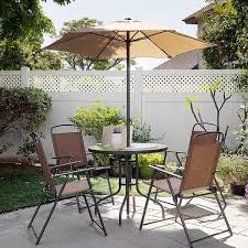 barton 6 pieces dining set patio steel