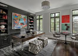 It's taking the place that brown once held as the foundational neutral of choice in interiors. 50 Shades Of Grey Transitional Home Office Chicago By Laurie Demetrio Interiors Houzz