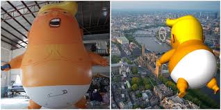 Image result for trump protesters w up doll london